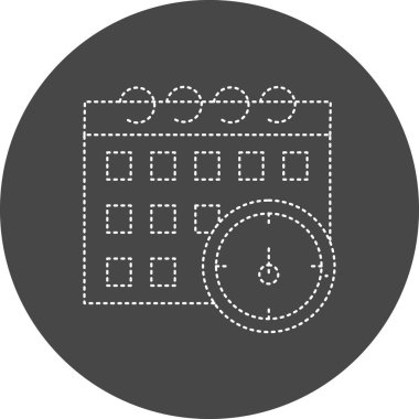 Zaman çizelgesi. Web simgesi basit tasarım