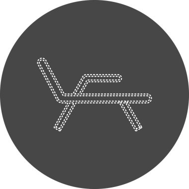 Sandalye simgesinin vektör illüstrasyonu