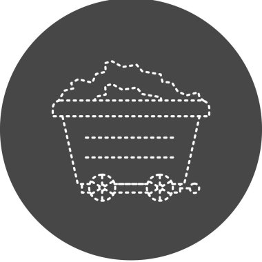 Kömür Vektörü Kabartma Simgesi Tasarımı 