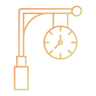 Saat simgesi vektör illüstrasyonu