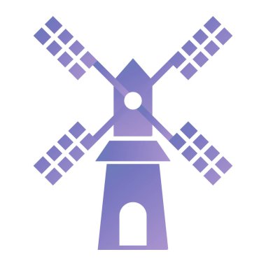 Yel değirmeni ikonu vektör illüstrasyonu