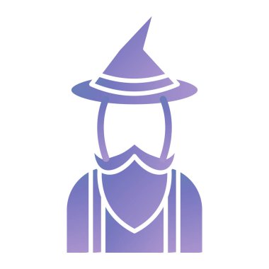 Şapka ikonlu adam. vektör illüstrasyonu