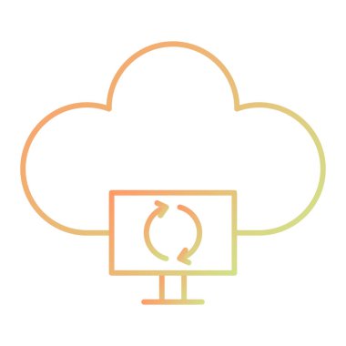 Bulut hesaplama teknolojisi vektör çizimi