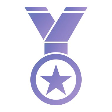 Madalya ikon vektör illüstrasyonu