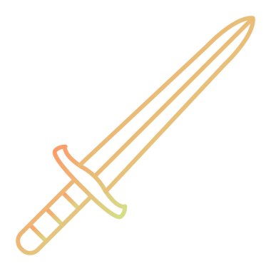 Kılıç simgesi. vektör illüstrasyonu