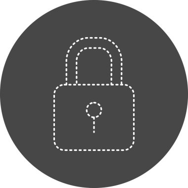 Kilit. Web simgesi basit illüstrasyon