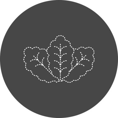 Bir yaprak simgesinin vektör illüstrasyonu