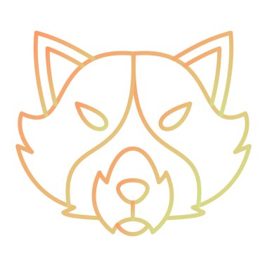 Kedi. Web simgesi basit illüstrasyon