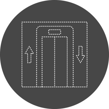 Asansör simgesinin vektör çizimi