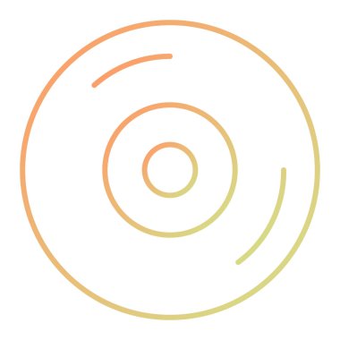 vinyl disk icon. simple illustration of disc vector line icons for web