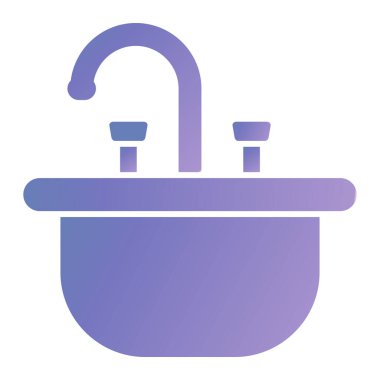 Küvet. Web simgesi basit tasarım