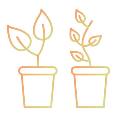 Yaprak simgesi vektör illüstrasyon tasarımlı bitki