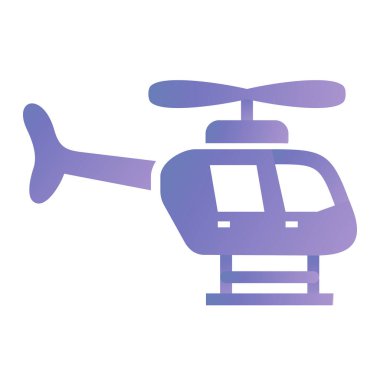 Helikopter simgesi vektör illüstrasyonu
