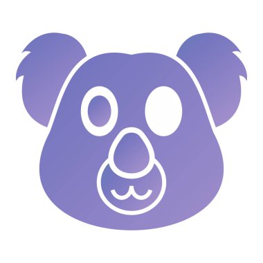 şirin yüz maskesi ikon vektör çizimi tasarımı