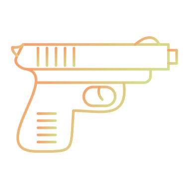 silah simgesi modada izole edilmiş arkaplan