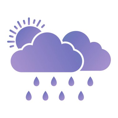 hava tahmini ikon vektör illüstrasyon tasarımı