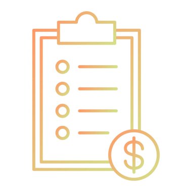 Dolar sembollü pano, vektör illüstrasyonuName