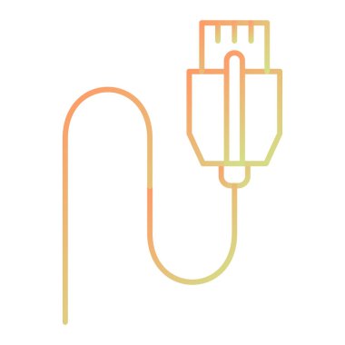 usb kablo simgesi vektör illüstrasyon tasarımı