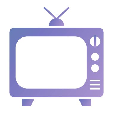 Televizyon. Web simgesi basit illüstrasyon