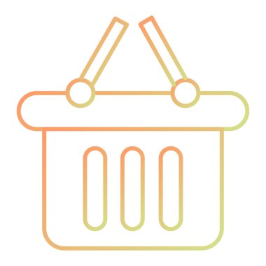 Alışveriş sepeti ikonu vektör illüstrasyonu