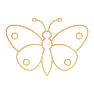 Kelebek simgesi vektör illüstrasyonu