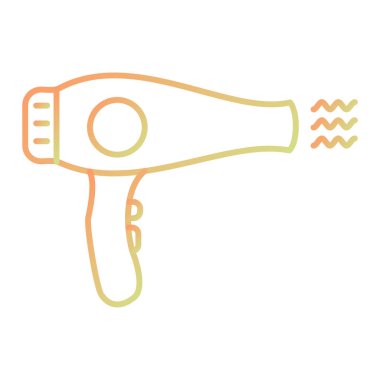 saç kurutma simgesi vektör çizimi