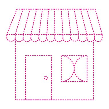 vector illustration of a store with window