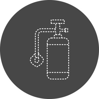 Oxygen Tank icon, vector 