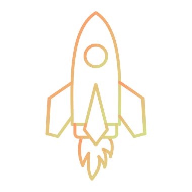 roket ikonu vektör illüstrasyonu