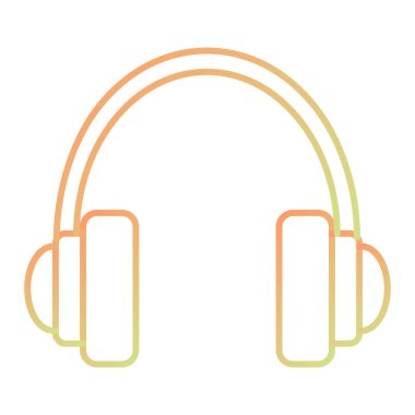 kulaklık simgesi vektör illüstrasyonu