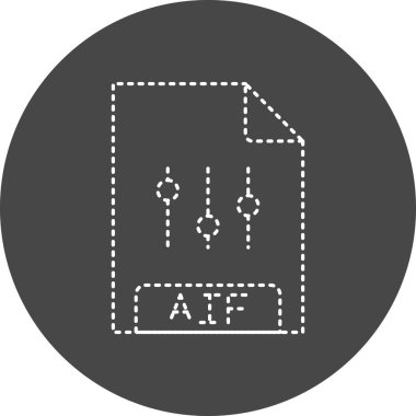 AIF file format. web icon simple design