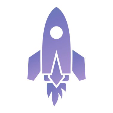 roket ikonu vektör illüstrasyonu