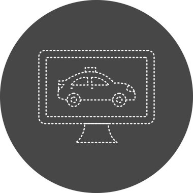 Çevrimiçi Taksi modern simgesinin vektör illüstrasyonu