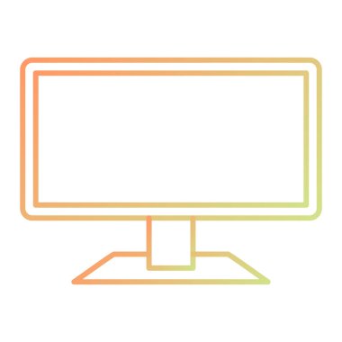 Bilgisayar monitörü simgesi. vektör illüstrasyonu