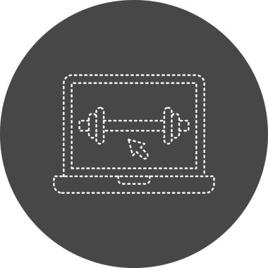 vector illustration of modern Online Workout icon