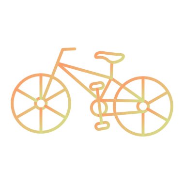 Bisiklet ikonu. Web için bisiklet vektör simgelerinin özet çizimi