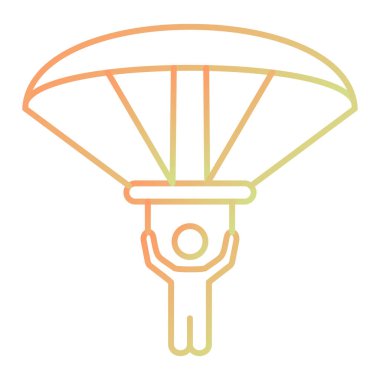 Paraşüt. Web simgesi basit tasarım