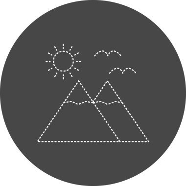 Mountains landscape. web icon simple design