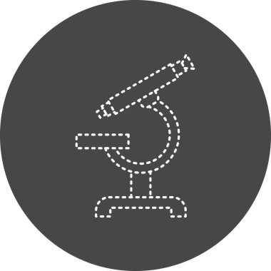 Mikroskop. Web simgesi basit illüstrasyon