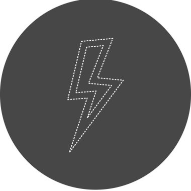 Yıldırım. Web simgesi basit illüstrasyon