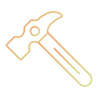 İngiliz anahtarı simgesi. Web için çekiç vektör simgelerinin özet çizimi