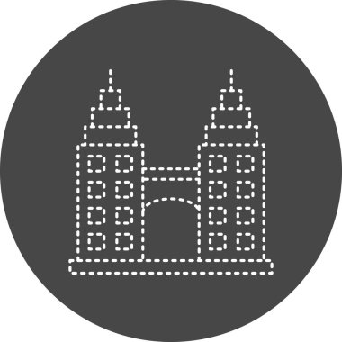 Petronas Twin building. web icon simple design