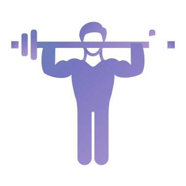 Halter ikonlu bir adam. vektör illüstrasyonu