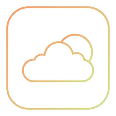 Bulut simgesi. Vektör illüstrasyonu