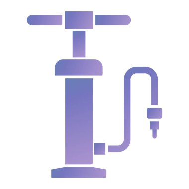 Musluk ikonu. Web için bisiklet pompası vektör simgelerinin basit çizimi