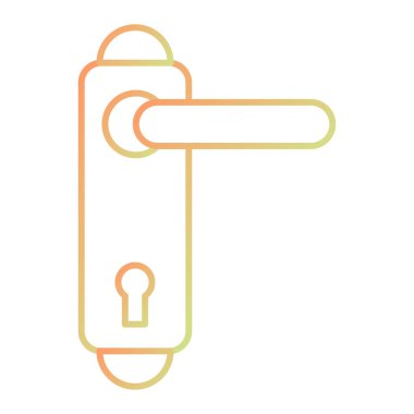 kapı kolu ikon vektör illüstrasyonu