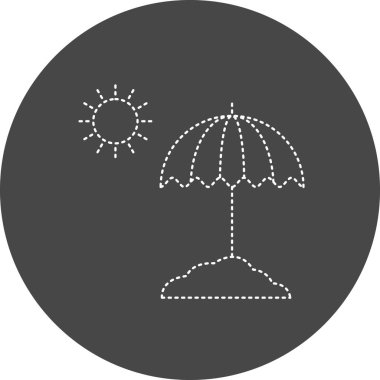 sun icon. outline design style vector illustration.