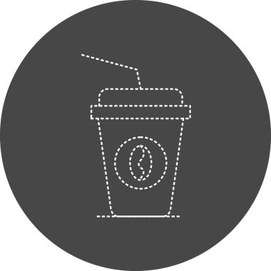 kahve fincanı simgesi, vektör illüstrasyonu