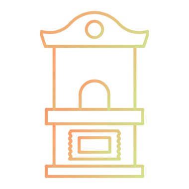 Müze vektör simgesi modern basit illüstrasyon