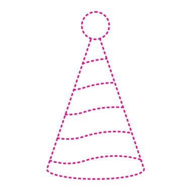 christmas hat with ribbon vector illustration design